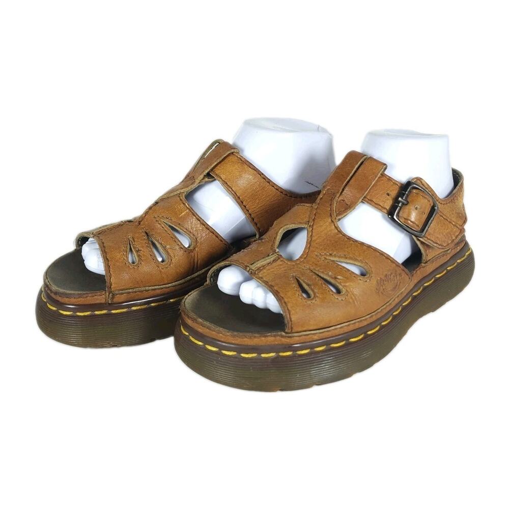 Dr. Martens Vintage Women’s US6 Brown Leather Chunky Sandals Made In England